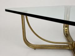  Mastercraft 1970s Mastercraft Solid Brass and Glass Square Coffee Table USA Designed Made - 4765978