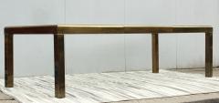  Mastercraft 1970s Mid Century Modern Mastercraft Patinated Brass Dining Table - 2130106