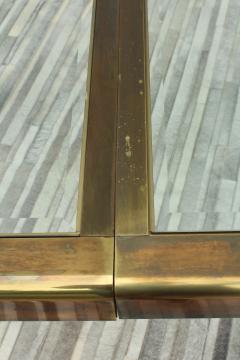  Mastercraft 1970s Mid Century Modern Mastercraft Patinated Brass Dining Table - 2130112