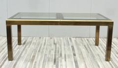 Mastercraft 1970s Mid Century Modern Mastercraft Patinated Brass Dining Table - 2130114