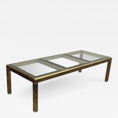  Mastercraft 1970s Mid Century Modern Mastercraft Patinated Brass Dining Table - 2131924