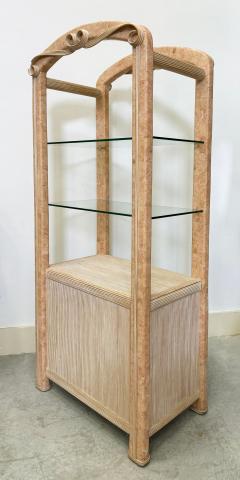  Mastercraft 1980s Tessellated Stone Pencil Reed Etageres Bookcases Pair - 4641971
