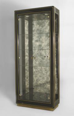  Mastercraft 3 American Mid Century Modern Ebonized Metal and Brass Trimmed Vitrine Cabinets - 465492