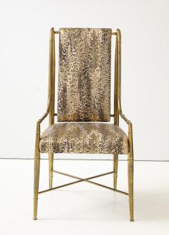  Mastercraft 6 Mastercraft Brass Bamboo Dining Chairs - 4124918