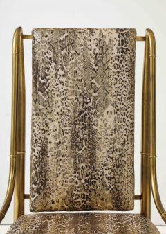  Mastercraft 6 Mastercraft Brass Bamboo Dining Chairs - 4124925