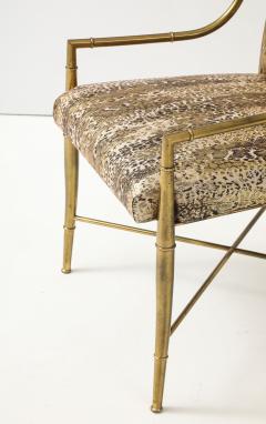  Mastercraft 6 Mastercraft Brass Bamboo Dining Chairs - 4124928