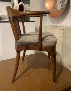  Mastercraft A Rare Pair of Walnut Arm Chairs by Mastercraft - 1821318