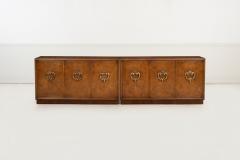  Mastercraft Benard Rhone for Mastercraft Cabinets Burled Elm with Brass Knocker Pulls 1965 - 4579188