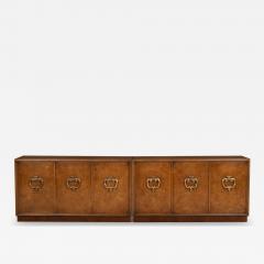  Mastercraft Benard Rhone for Mastercraft Cabinets Burled Elm with Brass Knocker Pulls 1965 - 4579236