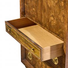  Mastercraft Bernhard Rohne for Mastercraft Burlwood and Acid Etched Brass Armoire Dresser - 4682332