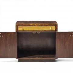  Mastercraft Bernhard Rohne for Mastercraft Burlwood and Acid Etched Brass Nightstands Pair - 4681479