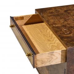  Mastercraft Bernhard Rohne for Mastercraft Burlwood and Acid Etched Brass Nightstands Pair - 4681482