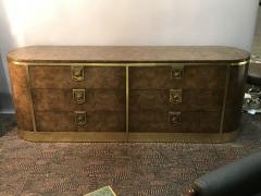  Mastercraft Burlwood and Brass Mastercraft Dresser - 516817