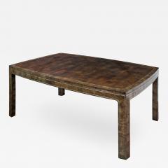  Mastercraft Dining Table in Carpathian Elm with Brass Inlays by Mastercraft - 198034