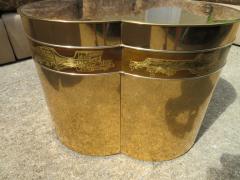  Mastercraft Gorgeous Mastercraft Brass Trefoil Cocktail Coffee Table Bernharde Rohne - 1172126