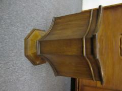  Mastercraft Handsome Pair of Mastercraft Walnut Pedestal Base End Tables - 1171971