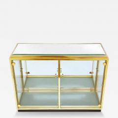  Mastercraft Hollywood Regency Brass Glass Display or Curio Cabinet after Mastercraft - 3116967