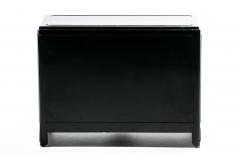  Mastercraft Hollywood Regency Mastercraft Black Lacquer and Brass Chest of Drawers c 1970s - 4349564