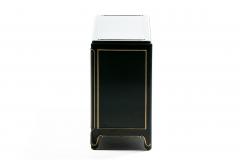  Mastercraft Hollywood Regency Mastercraft Black Lacquer and Brass Chest of Drawers c 1970s - 4349566