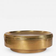  Mastercraft Hollywood Regency Round Italian Brass Cocktail Table by Mastercraft Midcentury - 2459804