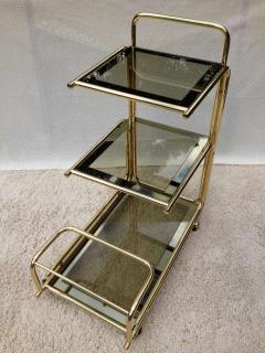  Mastercraft Mastercraft 1960s Rolling Bar Cart with Mirrored Glass Bottle Holder - 1681310