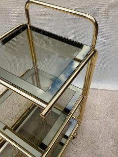  Mastercraft Mastercraft 1960s Rolling Bar Cart with Mirrored Glass Bottle Holder - 1681317