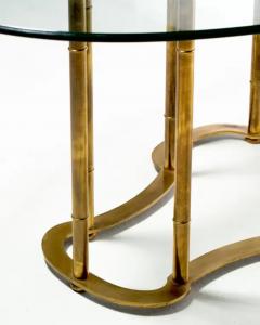  Mastercraft Mastercraft Brass Faux Bamboo Hollywood Regency Dining Table circa 1970 - 3920186