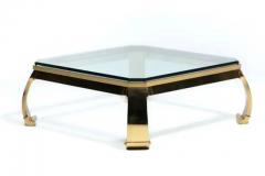  Mastercraft Mastercraft Brass and Glass Ming Coffee Table c 1970s - 4098067