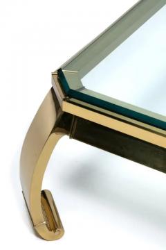  Mastercraft Mastercraft Brass and Glass Ming Coffee Table c 1970s - 4098069