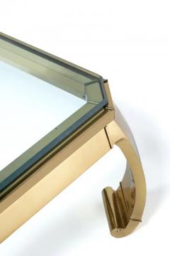  Mastercraft Mastercraft Brass and Glass Ming Coffee Table c 1970s - 4098072