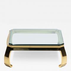  Mastercraft Mastercraft Brass and Glass Ming Coffee Table c 1970s - 4101421