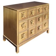  Mastercraft Mastercraft Chest of Drawers in Bronze with Chinese Characters 1970s Signed  - 1921904