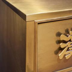  Mastercraft Mastercraft Chest of Drawers in Bronze with Chinese Characters 1970s Signed  - 1921906