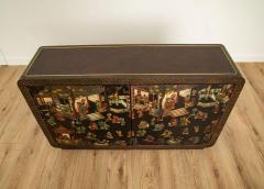  Mastercraft Mastercraft Coromandel Lacquer Embossed Leather Cabinet - 4390809