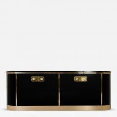  Mastercraft Mastercraft Ebony Lacquer Polished Brass Credenza - 341516