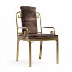  Mastercraft Mastercraft Mid Century Brass Greek Key Dining Chairs Set of 8 - 4318359