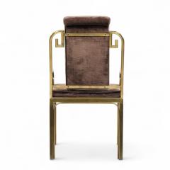  Mastercraft Mastercraft Mid Century Brass Greek Key Dining Chairs Set of 8 - 4318361