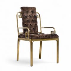  Mastercraft Mastercraft Mid Century Brass Greek Key Dining Chairs Set of 8 - 4318364