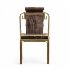  Mastercraft Mastercraft Mid Century Brass Greek Key Dining Chairs Set of 8 - 4318365