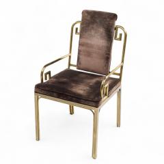  Mastercraft Mastercraft Mid Century Brass Greek Key Dining Chairs Set of 8 - 4318366