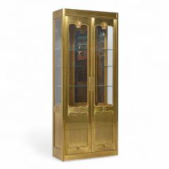  Mastercraft Mastercraft Mid Century Brass Vitrines Cabinet Pair - 4310327