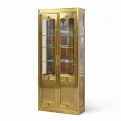  Mastercraft Mastercraft Mid Century Brass Vitrines Cabinet Pair - 4310328