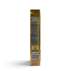  Mastercraft Mastercraft Mid Century Brass Vitrines Cabinet Pair - 4742562