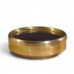  Mastercraft Mastercraft Mid Century Brass and Mirrored Round Coffee Table - 4595274