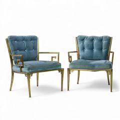  Mastercraft Mastercraft Mid Century Greek Key Chairs Pair - 4437317