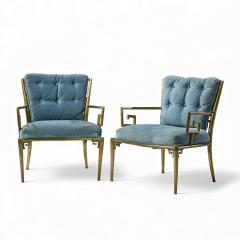  Mastercraft Mastercraft Mid Century Greek Key Chairs Pair - 4437318