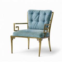  Mastercraft Mastercraft Mid Century Greek Key Chairs Pair - 4437321