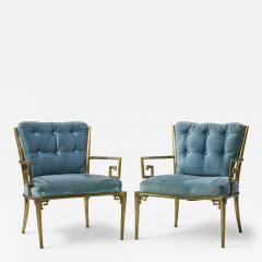  Mastercraft Mastercraft Mid Century Greek Key Chairs Pair - 4441039