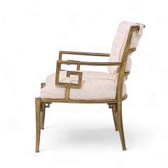  Mastercraft Mastercraft Mid Century Greek Key Lounge Chairs Pair - 4221757