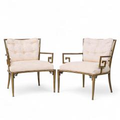  Mastercraft Mastercraft Mid Century Greek Key Lounge Chairs Pair - 4221758